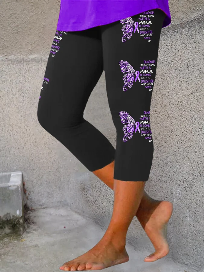 Women's End Alzheimer's Print Casual Leggings