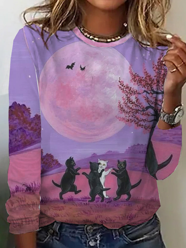 Halloween Casual Crew Neck T-Shirt