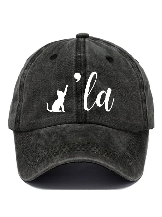 Childless Cat Lady La print hat