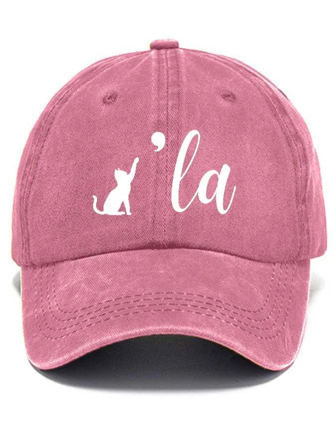 Childless Cat Lady La print hat