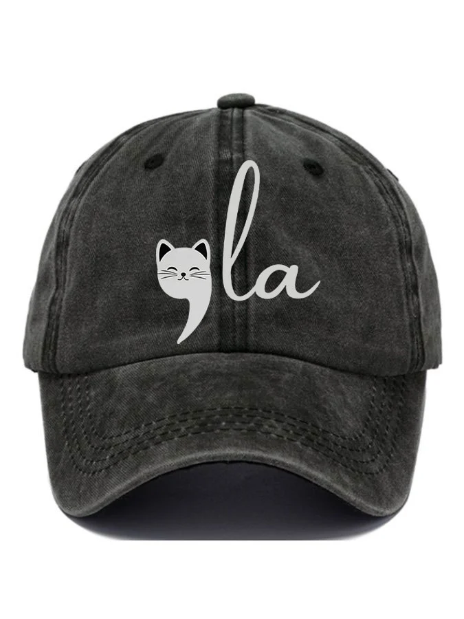 Childless Cat Lady La print hat