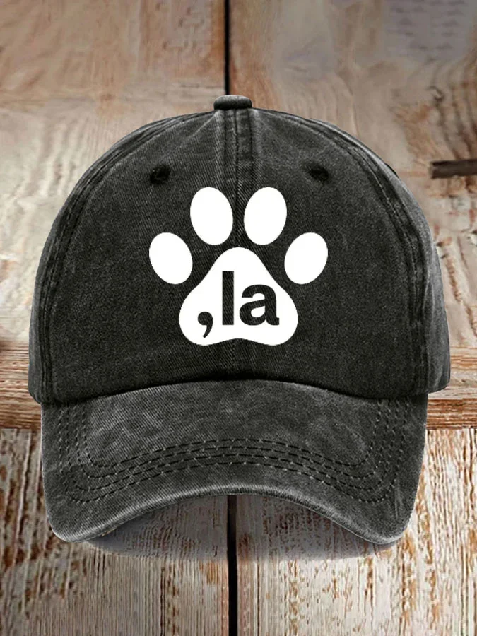 La Cat Paw Printed Baseball Cap&Hat