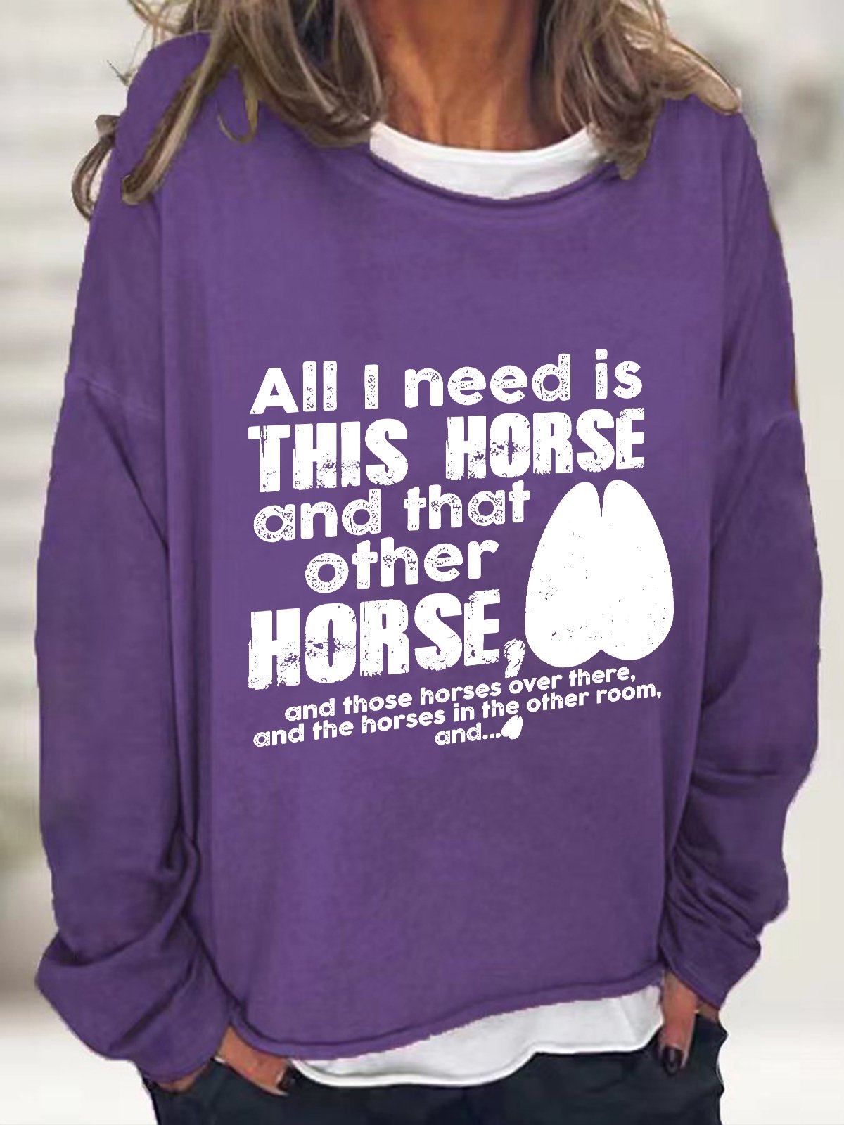 Need Is This Horses Horse Lover Casual Sweatshirt