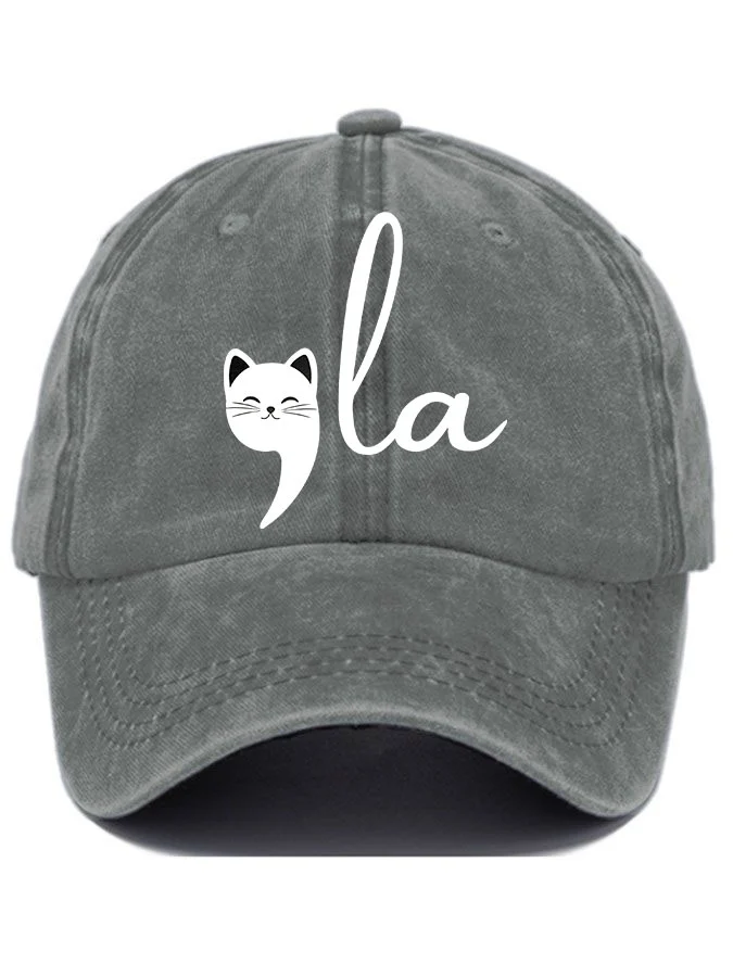 Childless Cat Lady La print hat