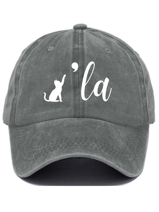 Childless Cat Lady La print hat