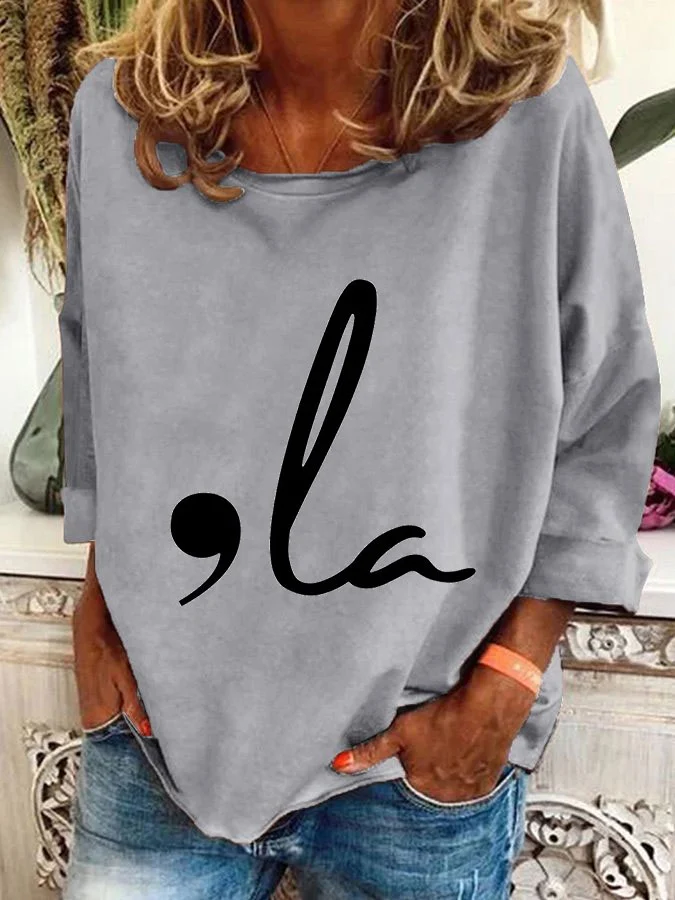 Women's La Cat Voting Print Casual Sweatshirt