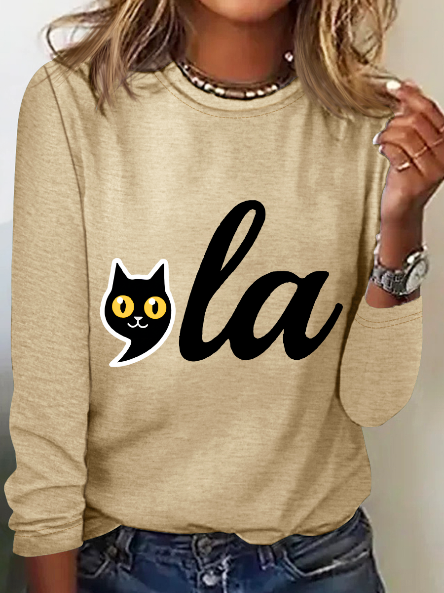 La Cat Vote Cat Lady Casual Long Sleeve Shirt