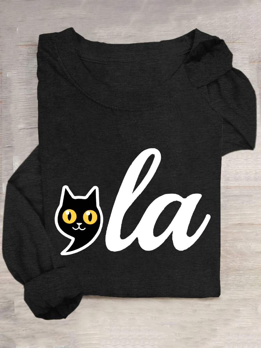 La Cat Vote Cat Lady Casual Long Sleeve Shirt