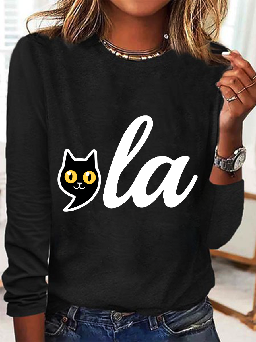 La Cat Vote Cat Lady Casual Long Sleeve Shirt