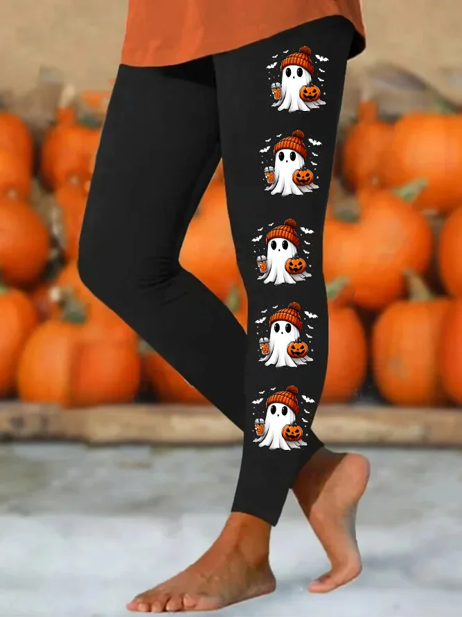 Halloween Casual Regular Fit Leggings