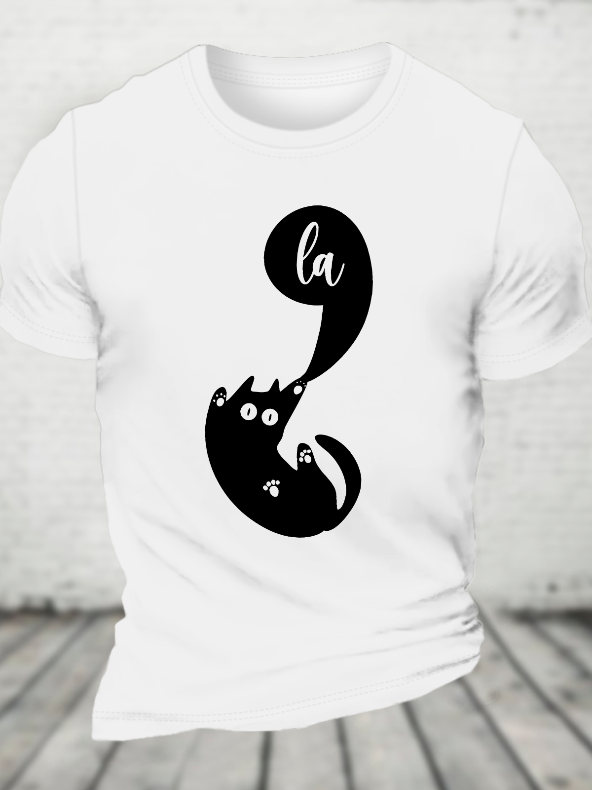 Kamala Comma La Cat Cotton T-Shirt