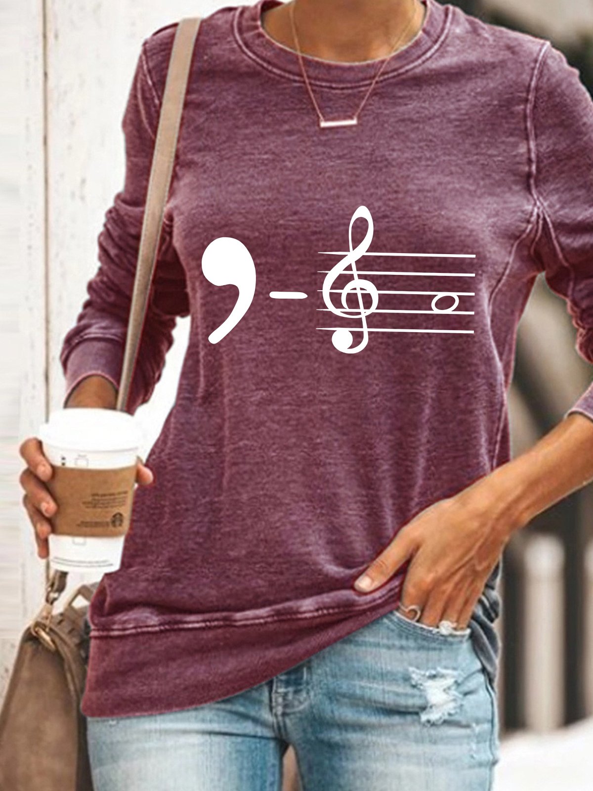 Comma La Kamala Harris 2024 Music Teacher Elections Casual Sweatshirt