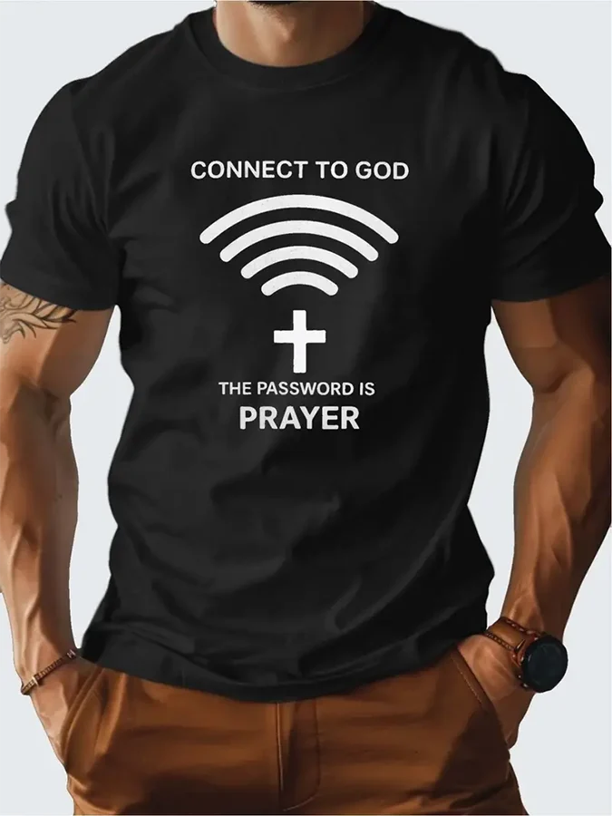 Men's Vintage Faith Print T-Shirt