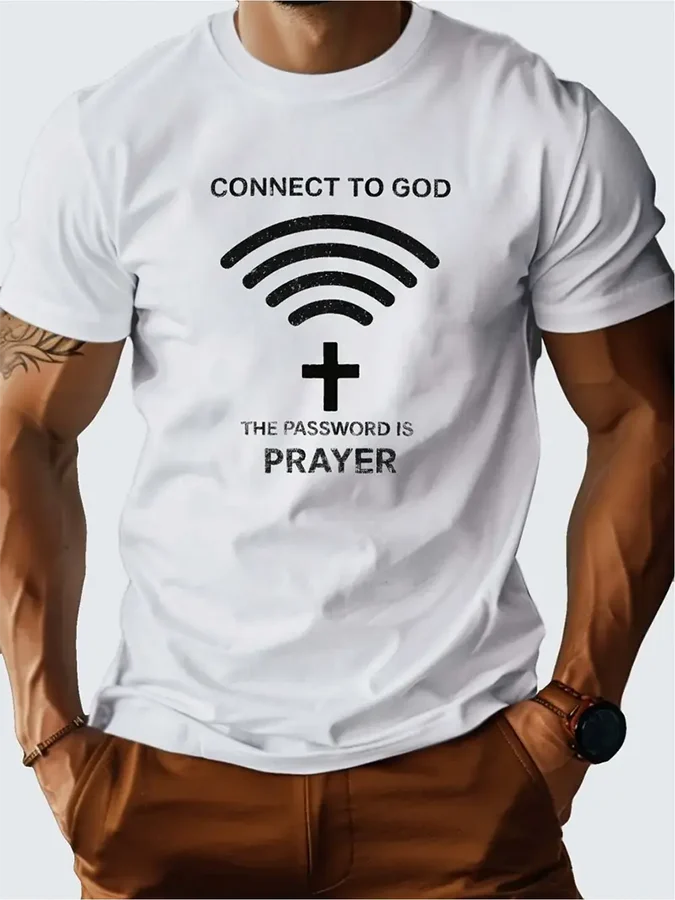 Men's Vintage Faith Print T-Shirt