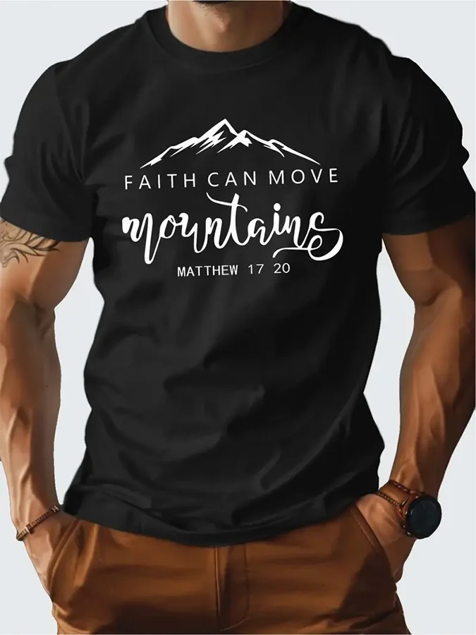 Men's Vintage Faith Print T-Shirt