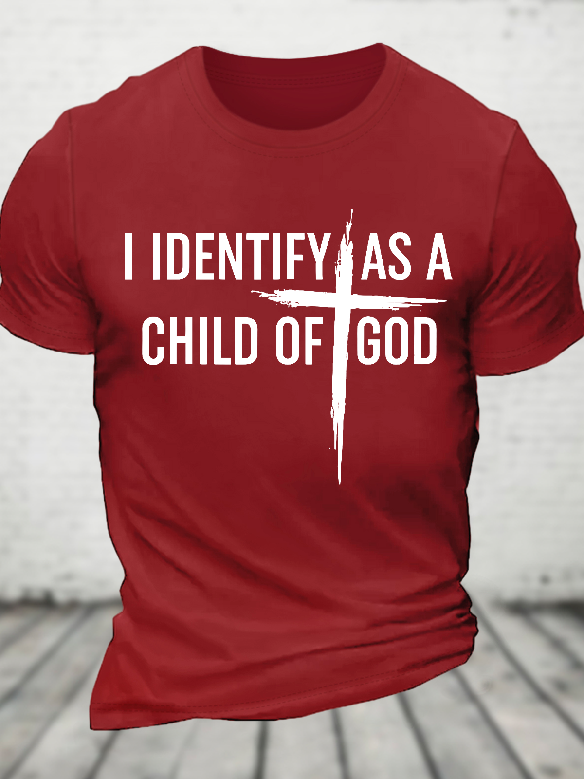 I Identify As A Child Of God Christian Cotton T-Shirt