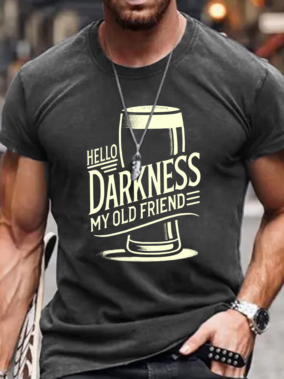 Hello Darkness My Old Friend Cotton T-Shirt