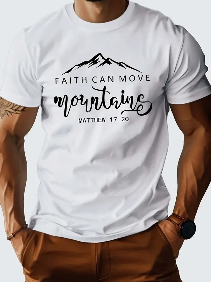 Men's Vintage Faith Print T-Shirt