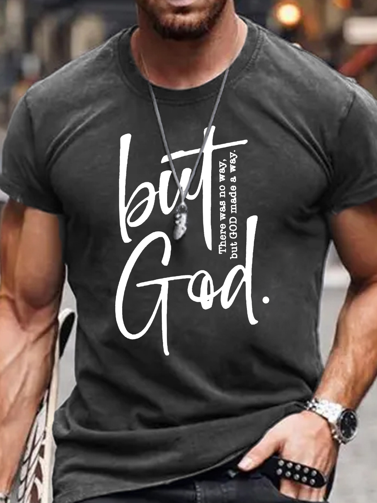 There Is No Way But God Made A Way Christian Cotton T-Shirt