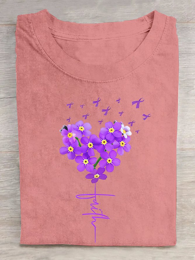 Alzheimer's Awareness Faith Cotton T-shirt