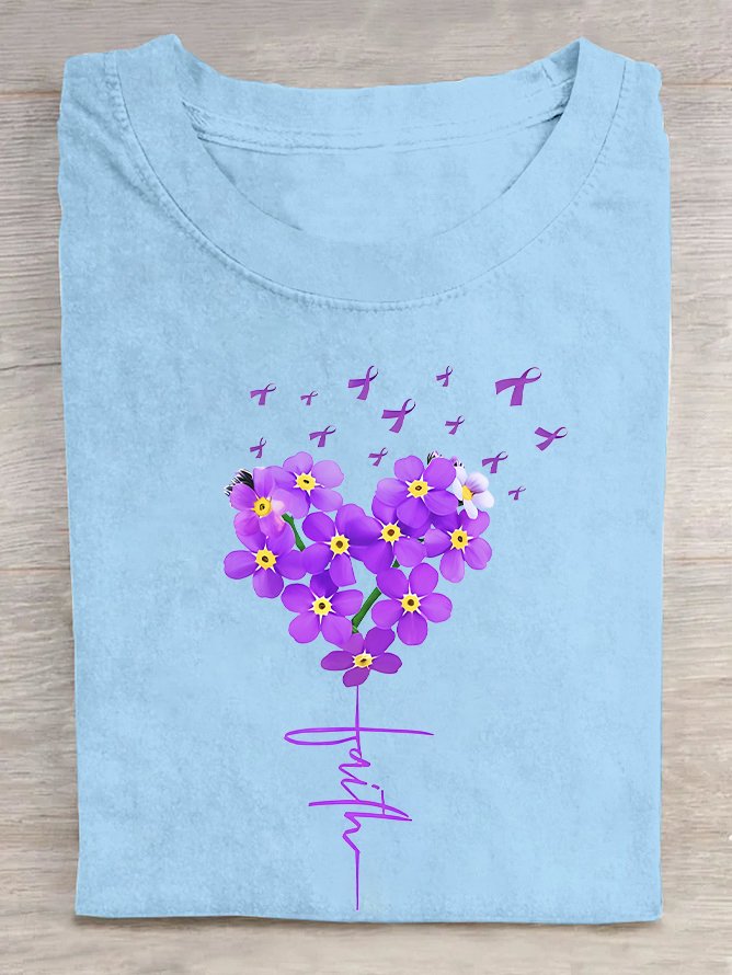 Alzheimer's Awareness Faith Cotton T-shirt