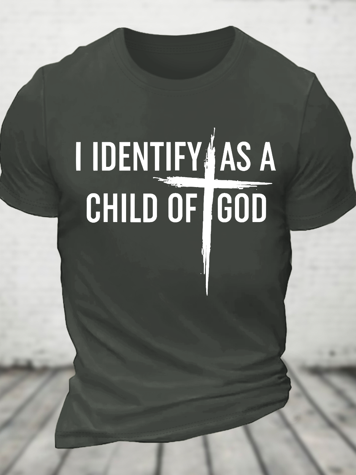 I Identify As A Child Of God Christian Cotton T-Shirt