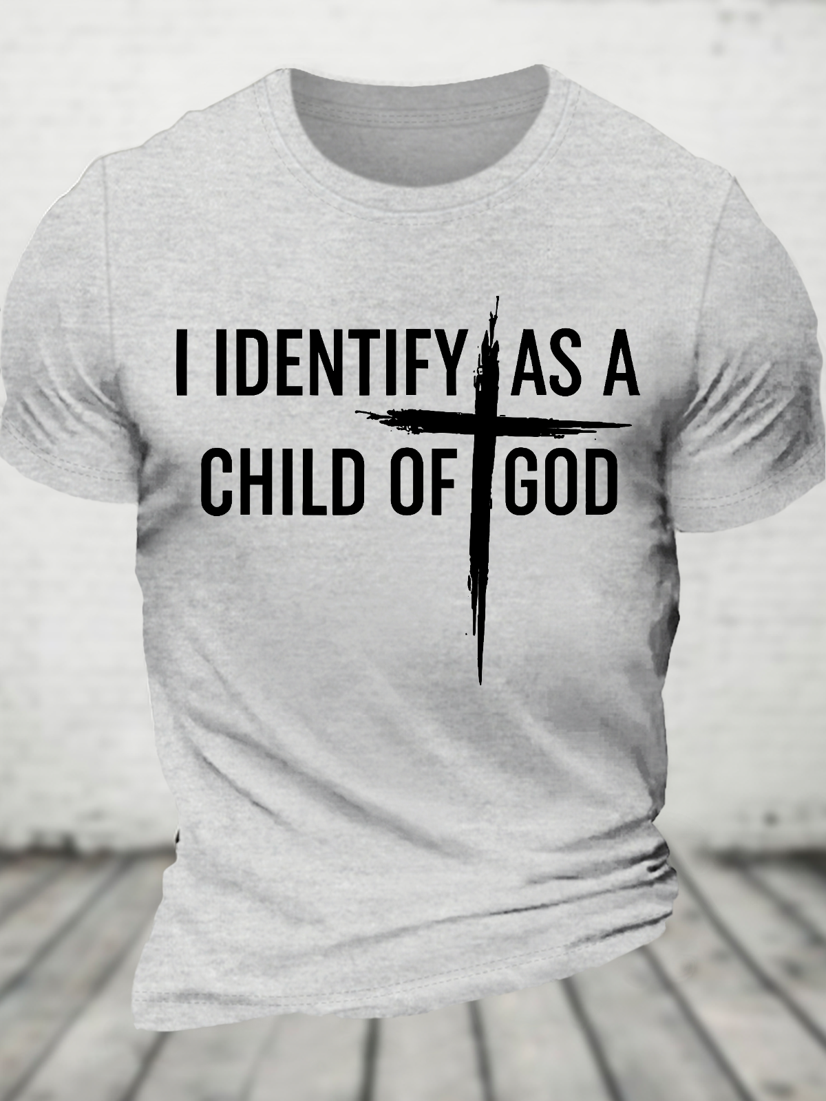 I Identify As A Child Of God Christian Cotton T-Shirt