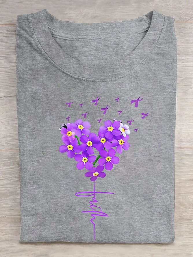 Alzheimer's Awareness Faith Cotton T-shirt