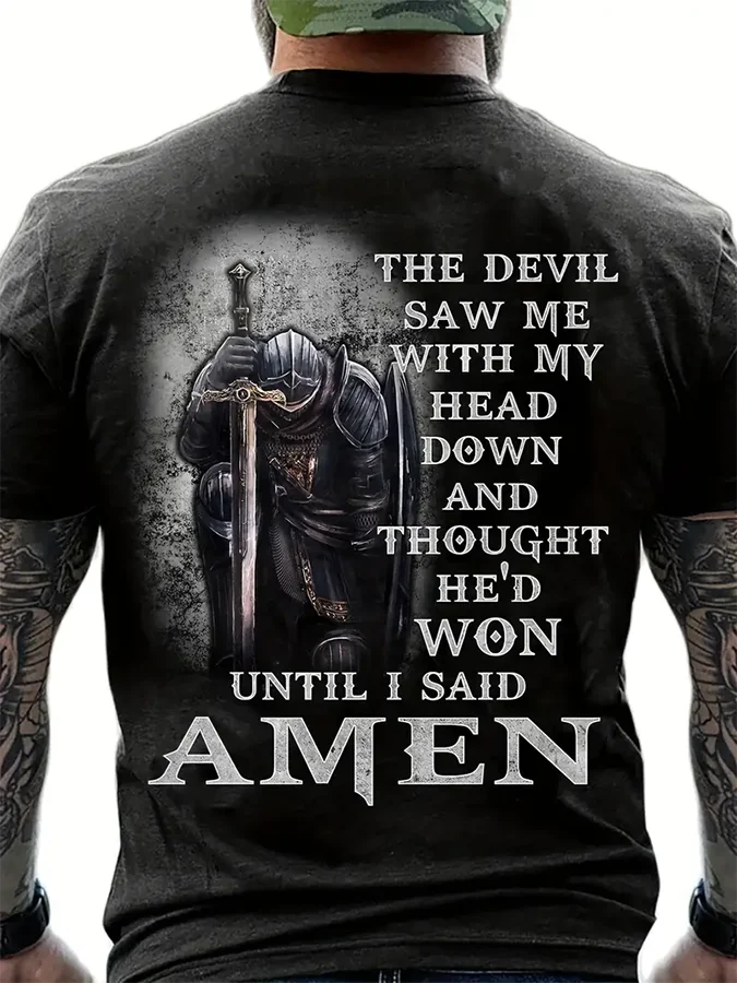 Men's Vintage Faith Print T-Shirt