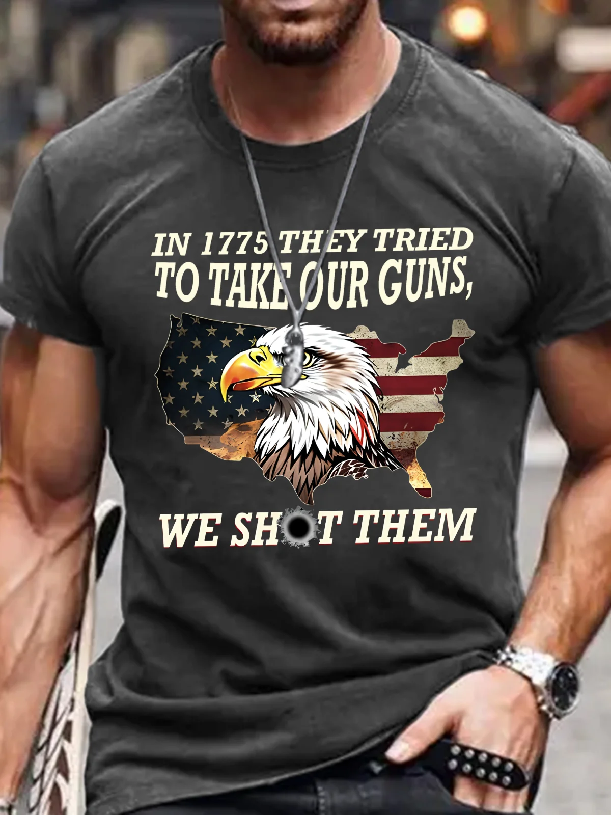 In 1775 They Tried To Take Our Guns, We Shot Them Cotton T-Shirt