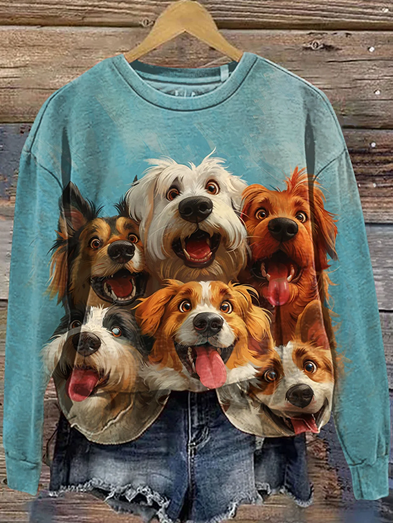 Fun and cute puppy art Sweatshirt