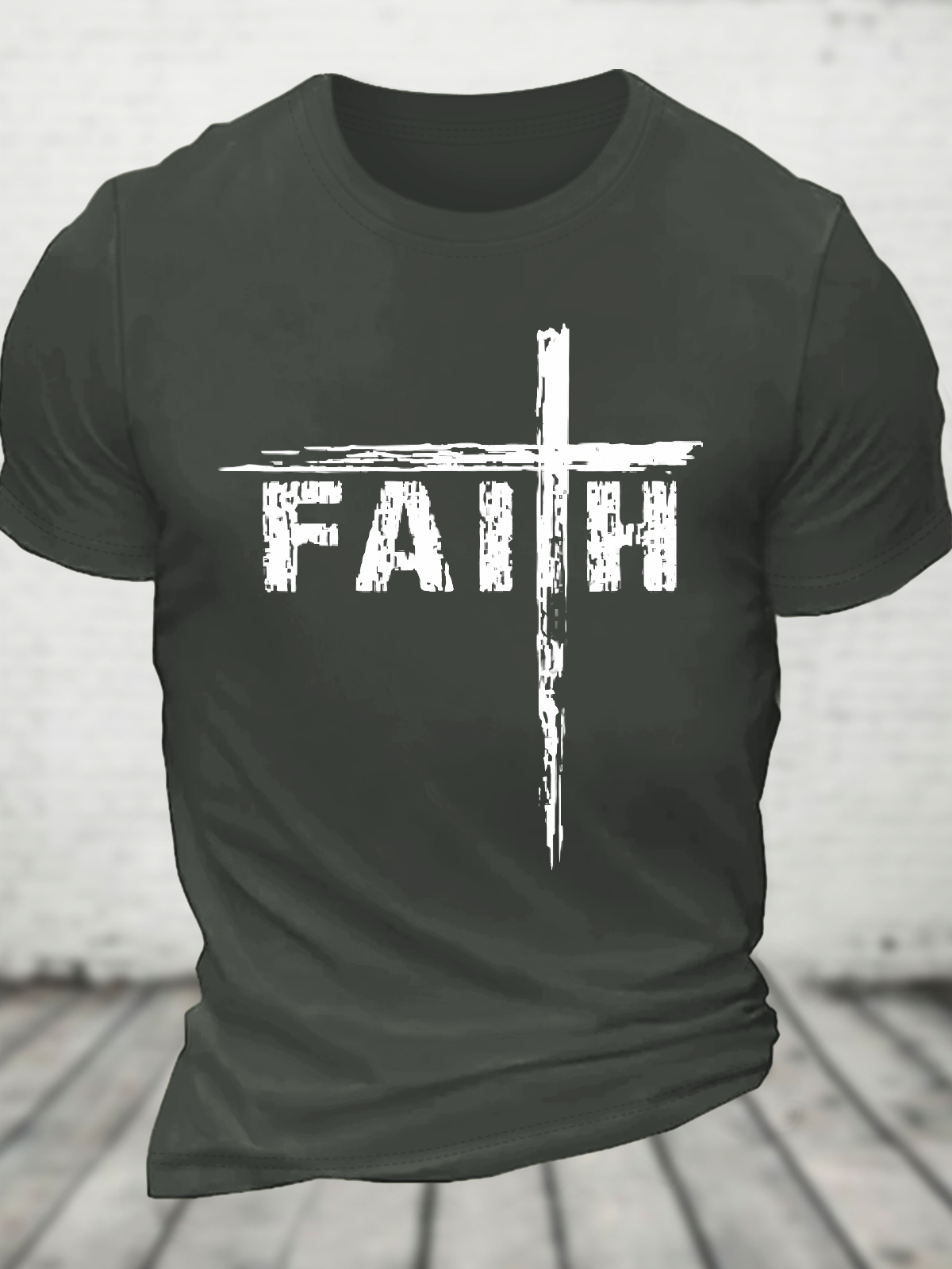 Faith Cross Cotton T-Shirt