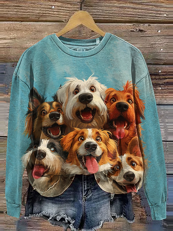 Fun and cute puppy art Sweatshirt