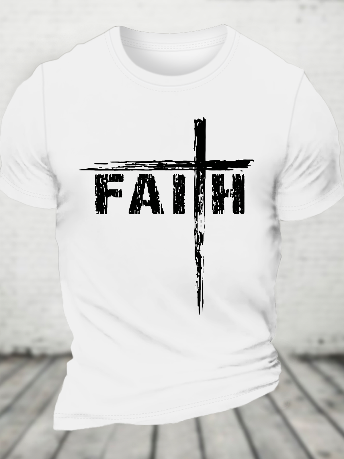 Faith Cross Cotton T-Shirt