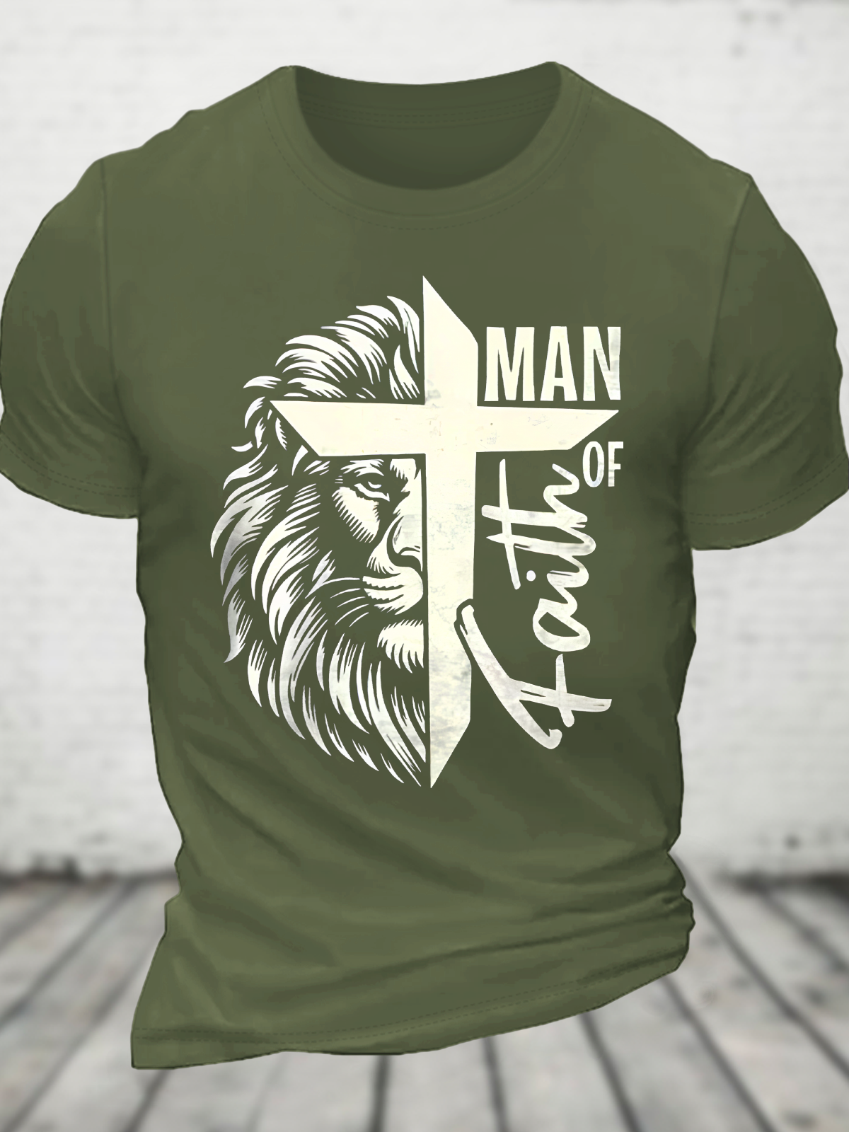 Faith Roll Design Cotton T-Shirt