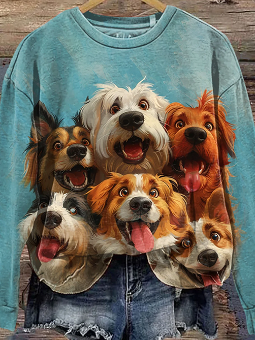 Fun and cute puppy art Sweatshirt