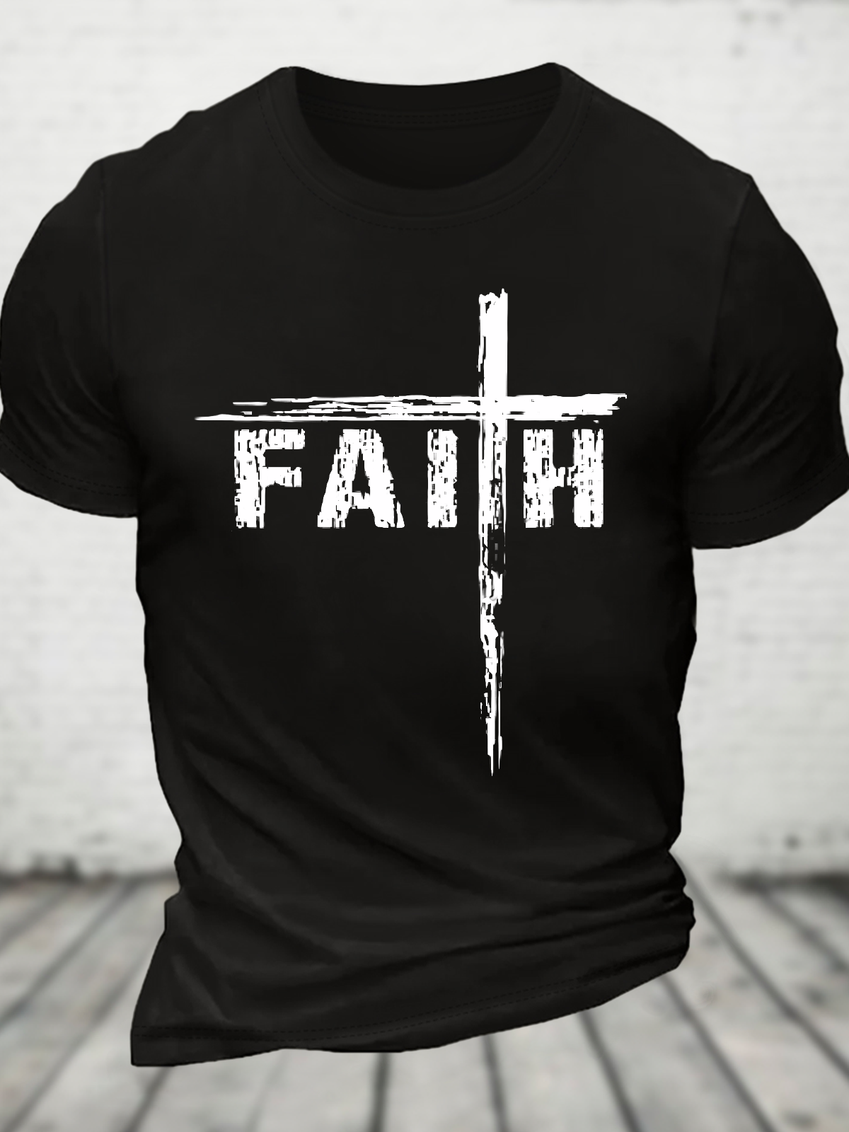 Faith Cross Cotton T-Shirt