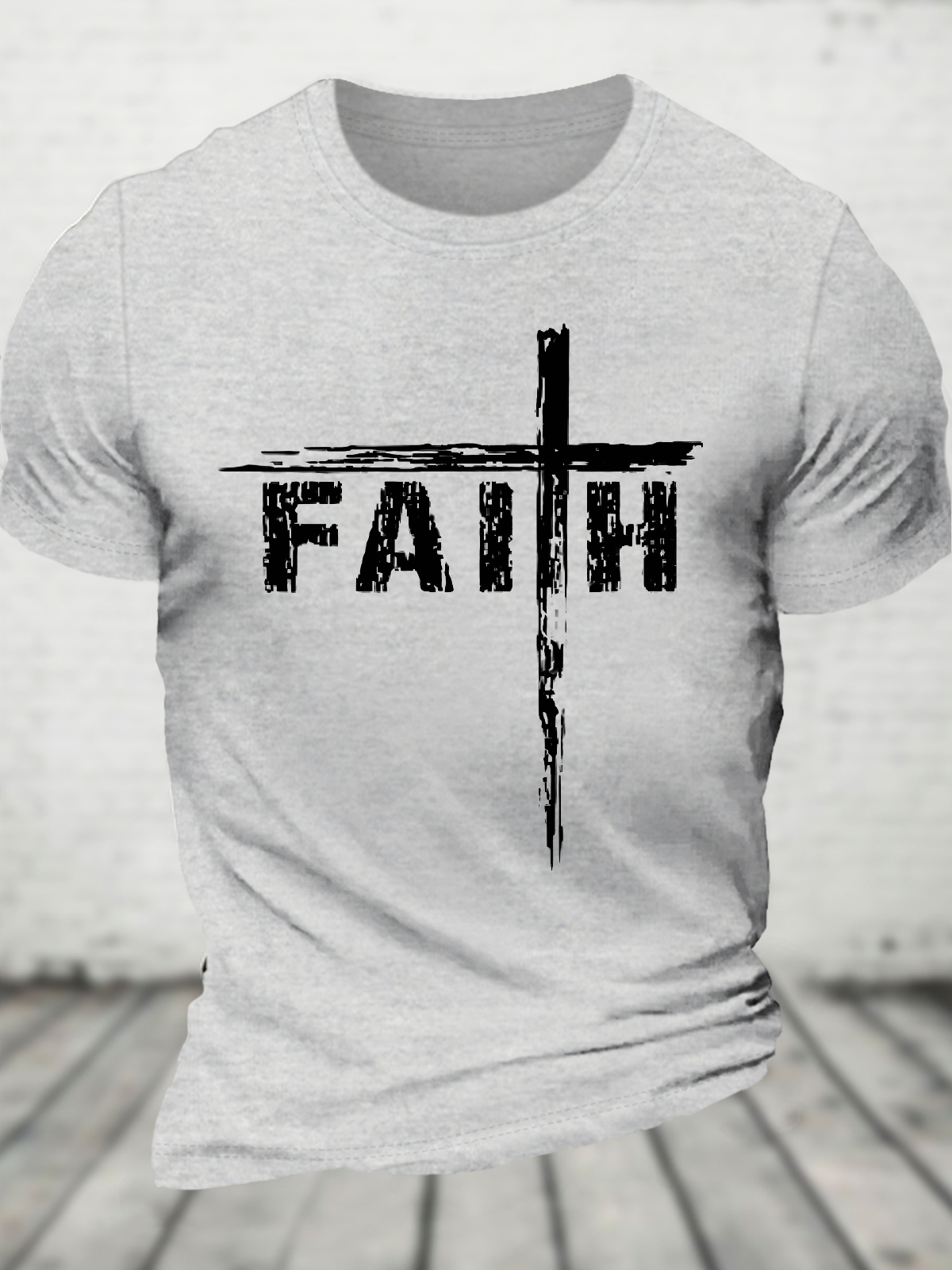 Faith Cross Cotton T-Shirt