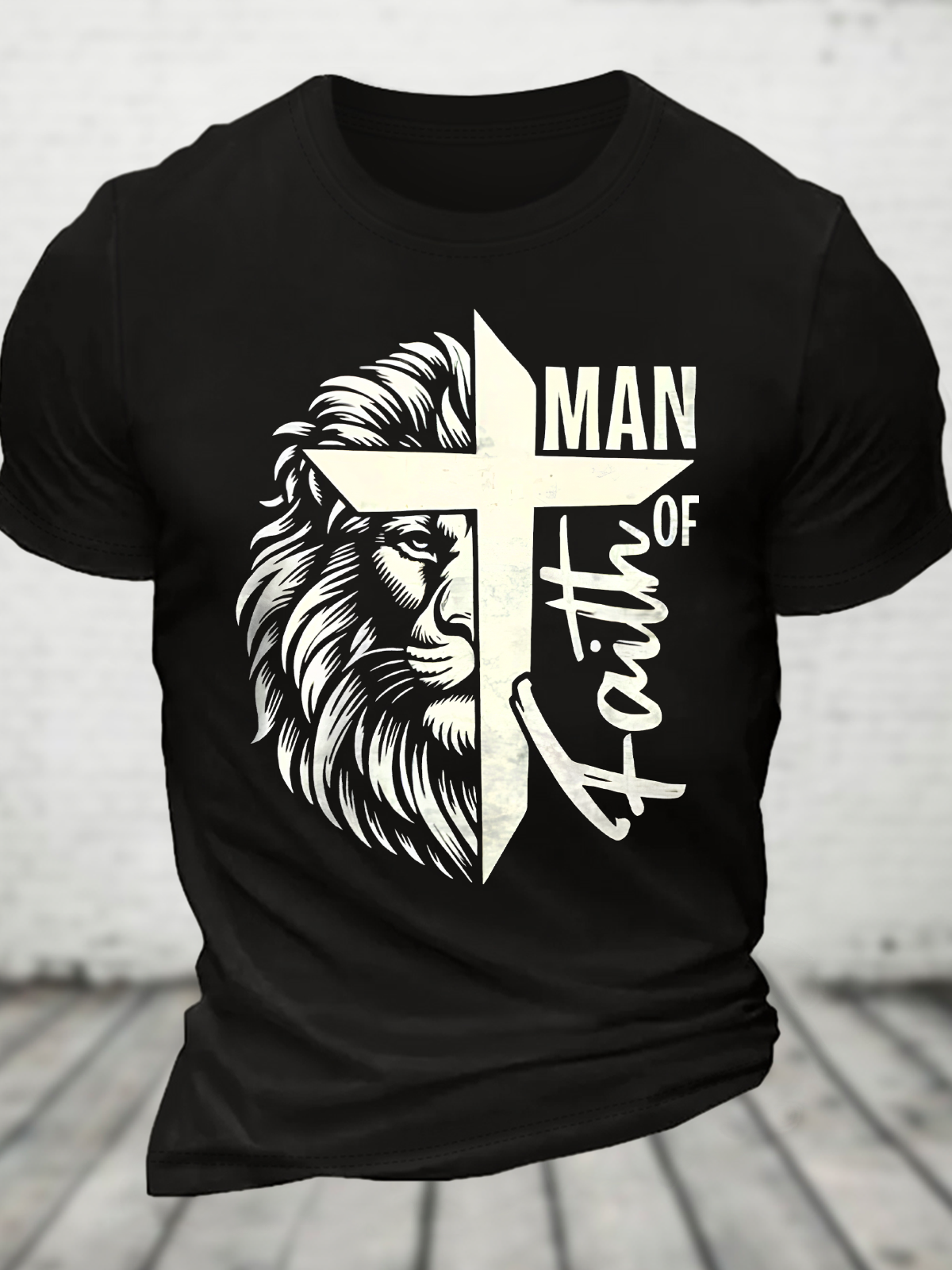 Faith Roll Design Cotton T-Shirt