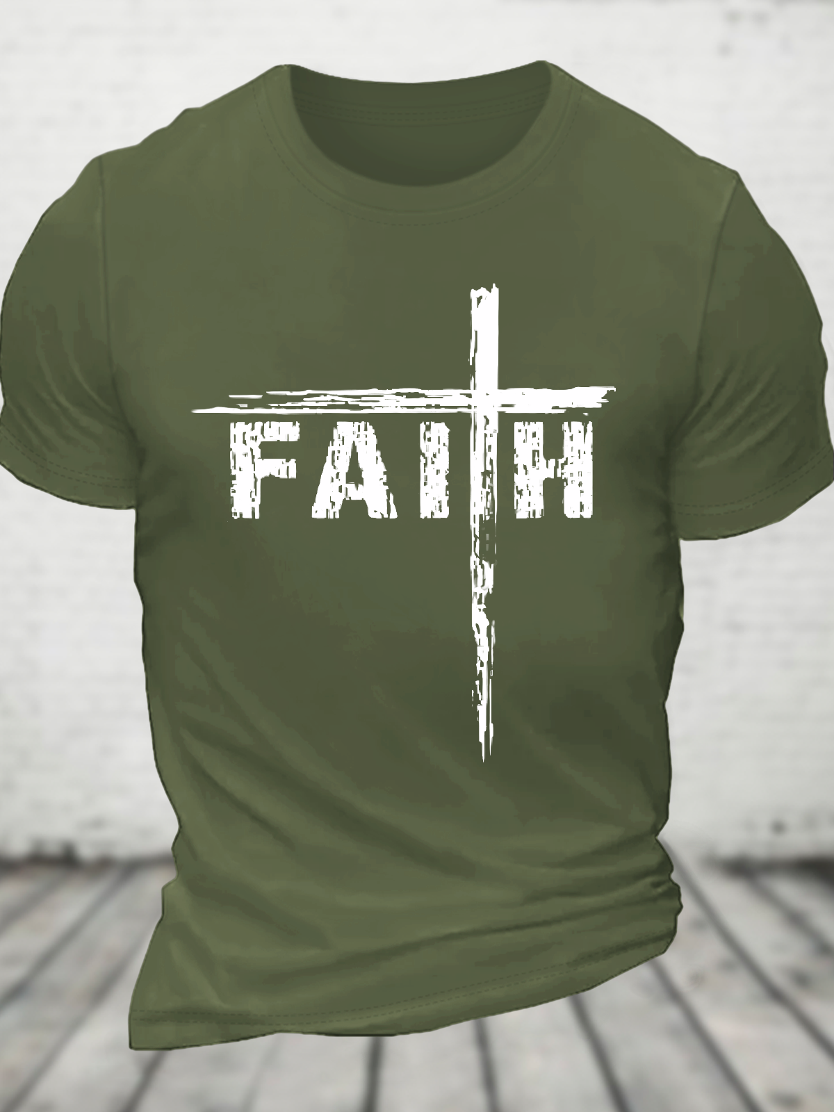 Faith Cross Cotton T-Shirt