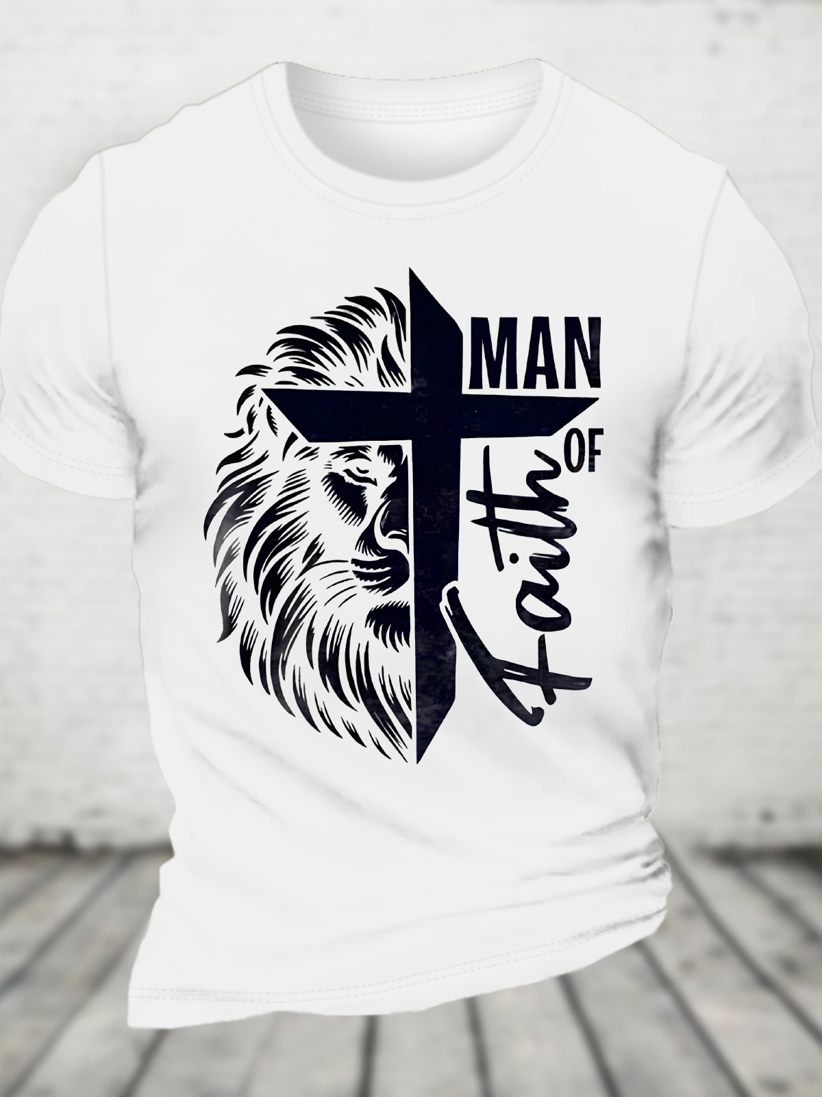 Faith Roll Design Cotton T-Shirt