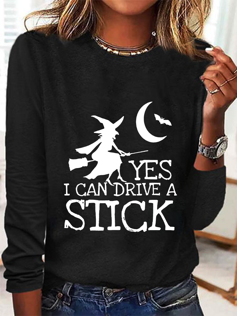 Halloween Buckle Up Buttercup You Just Flipped My Witch Switch Casual Long Sleeve Shirt