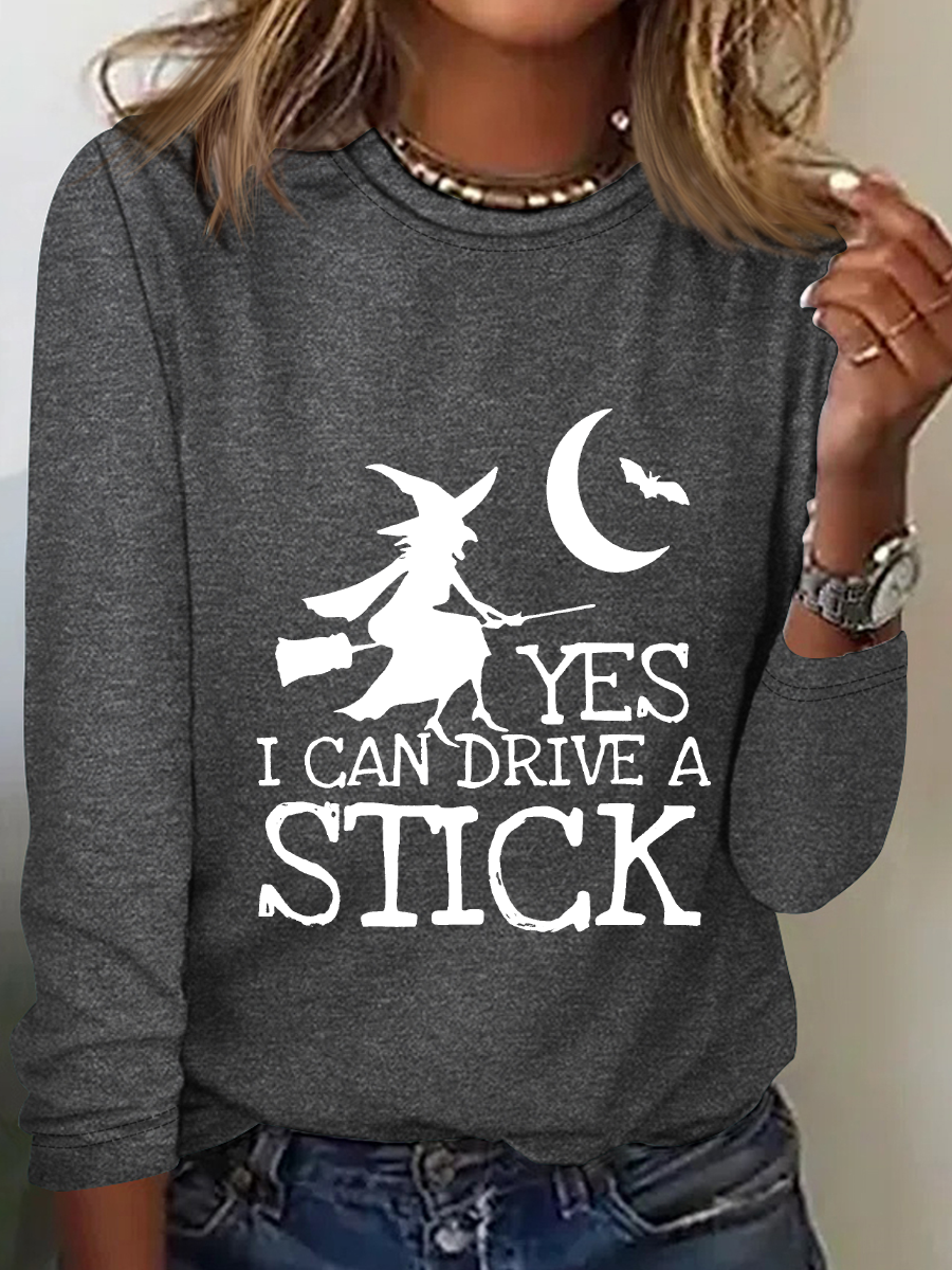 Halloween Buckle Up Buttercup You Just Flipped My Witch Switch Casual Long Sleeve Shirt