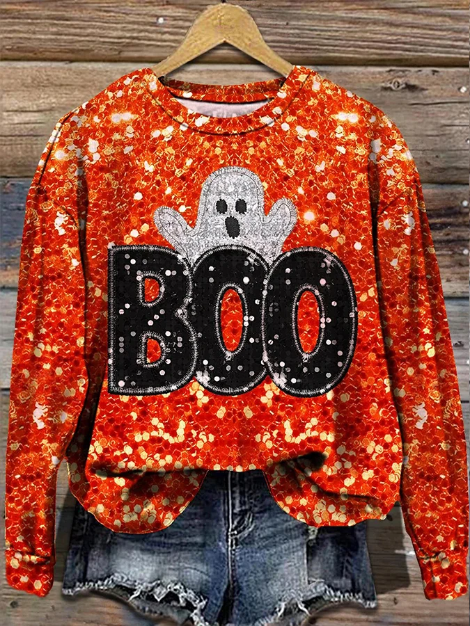 Halloween Design Casual Pullover Sweatshirt