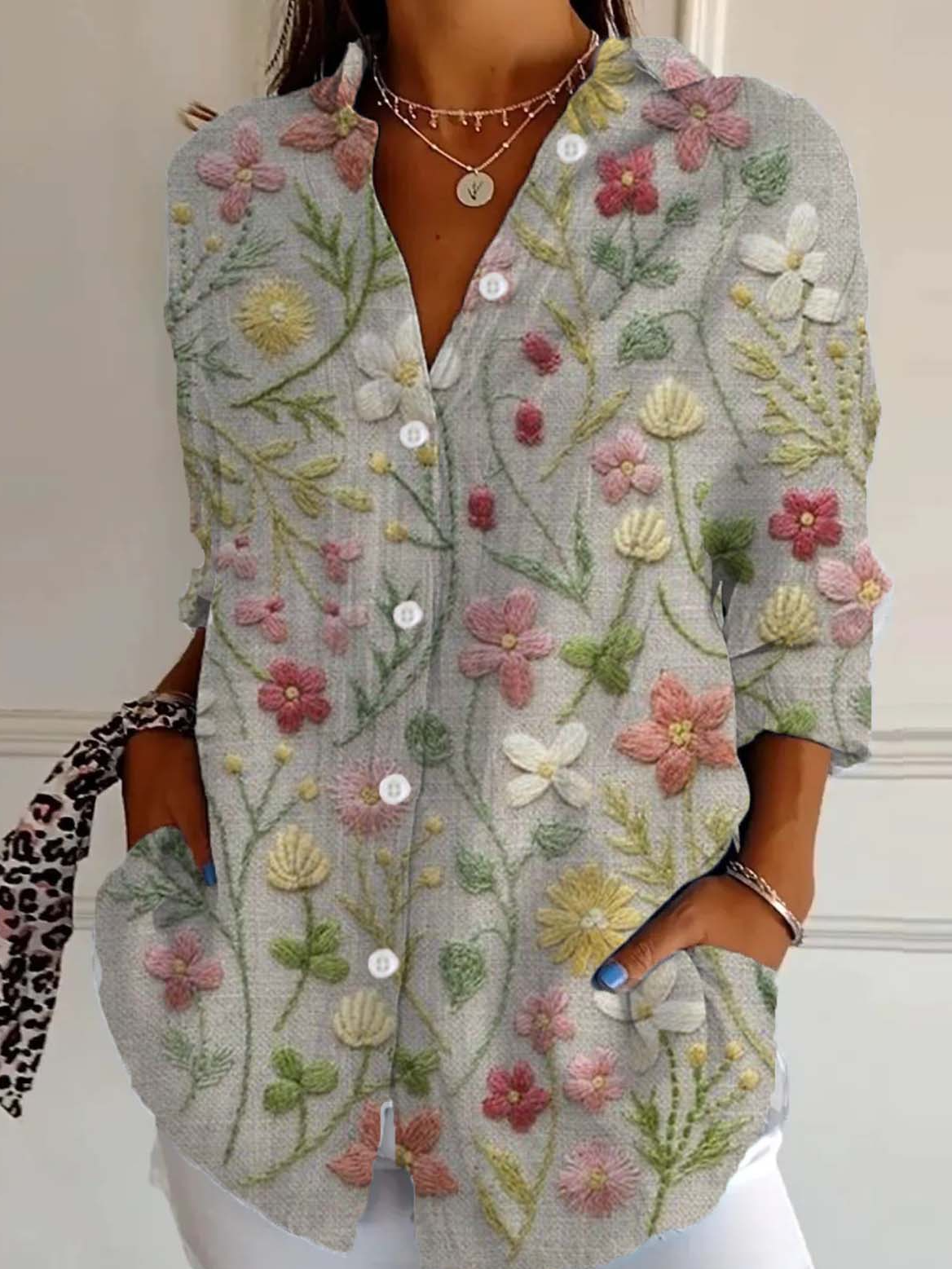 Casual Floral Early Autumn Shirt