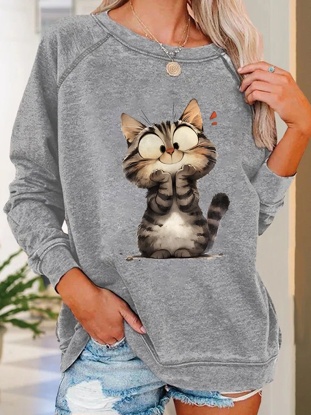 Funny Cat Casual Sweatshirt