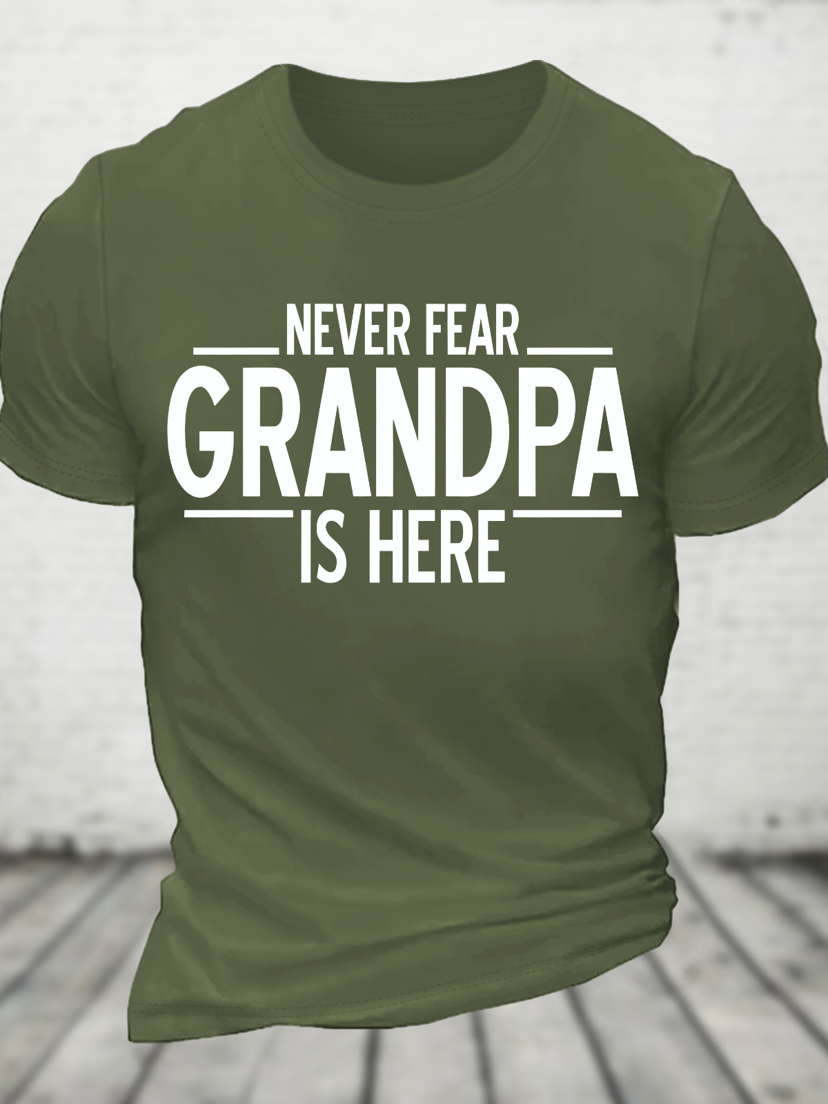 Never Fear Grandpa Is Here Cotton T-Shirt