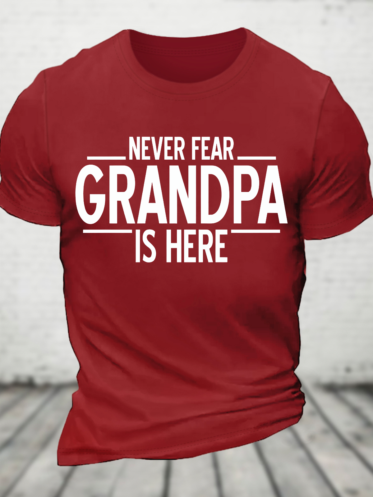 Never Fear Grandpa Is Here Cotton T-Shirt