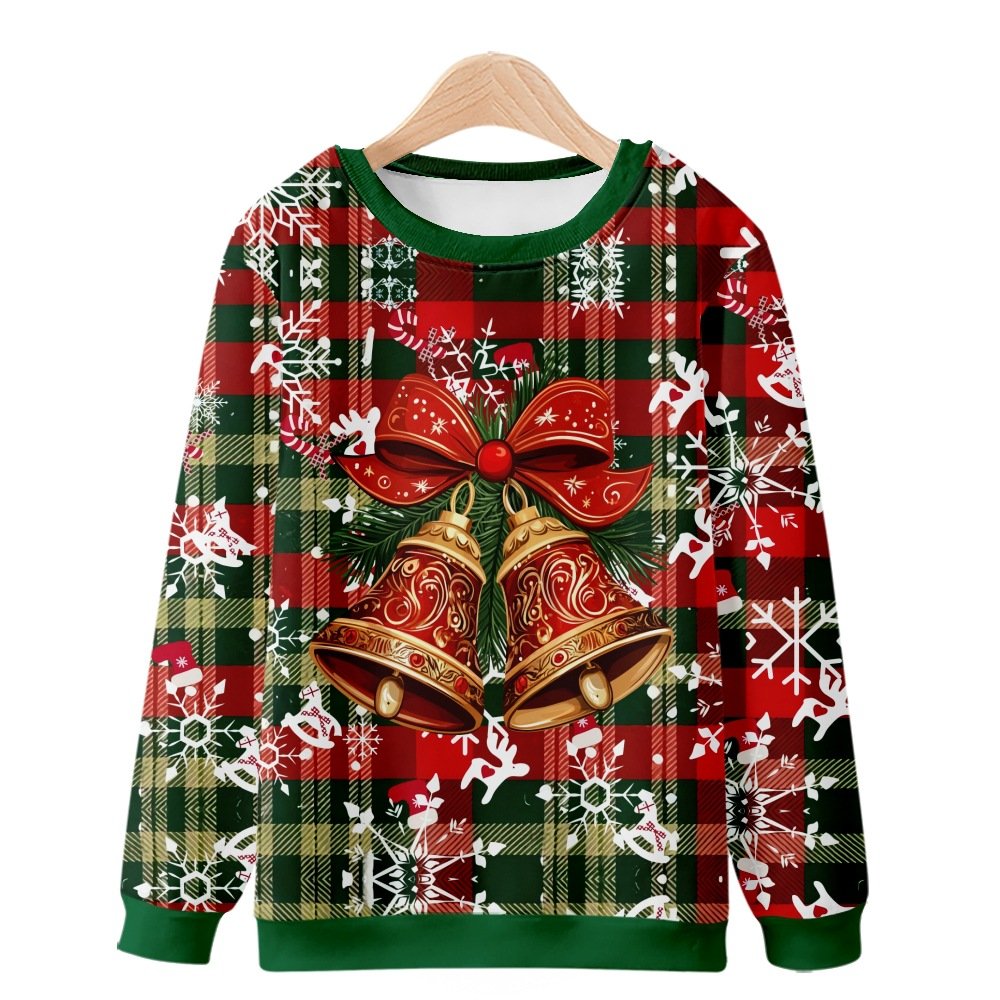 Santa Claus Christmas tree Casual Crew Neck Sweatshirt