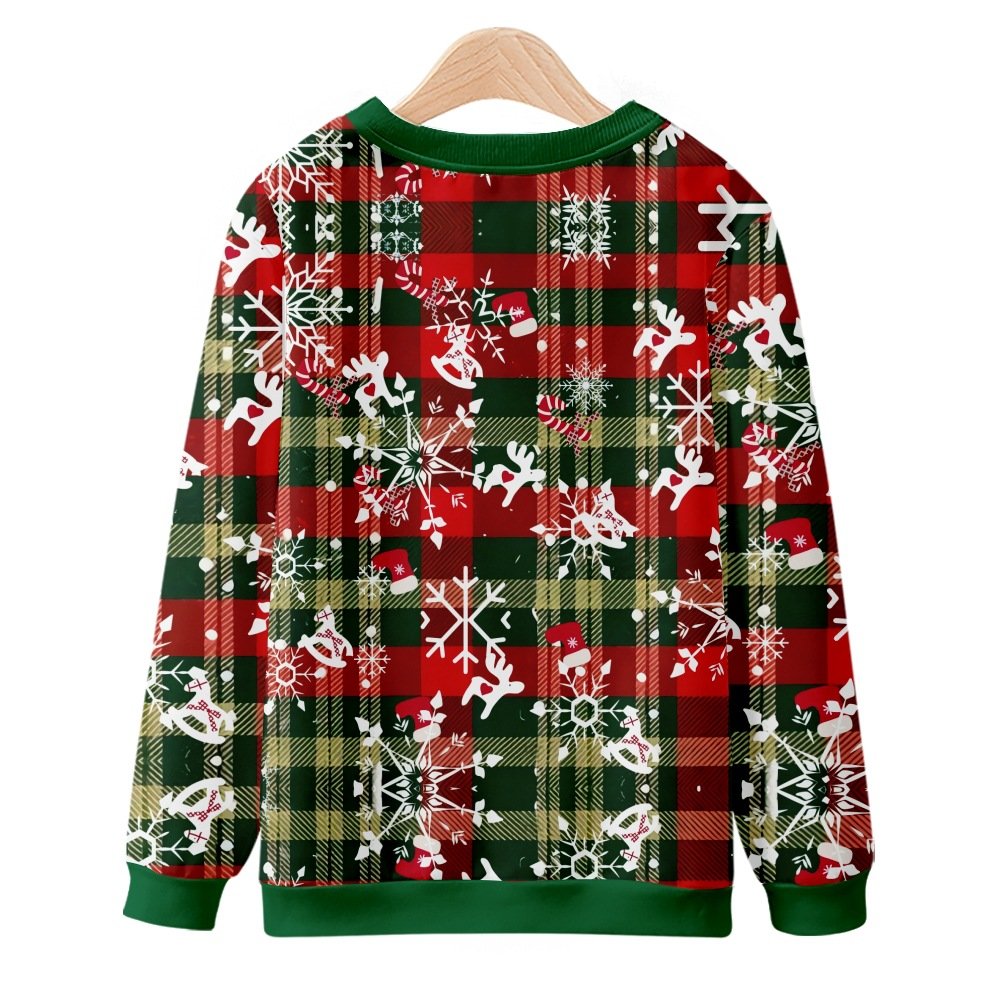 Santa Claus Christmas tree Casual Crew Neck Sweatshirt